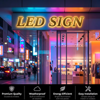 Letrero Luminoso LED Personalizado de Fábrica, Letrero Metálico 3D Retroiluminado, Letras Iluminadas para Interiores/Exteriores