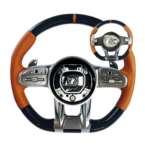 Volant en cuir personnalisé YZ avec poignées en bois pour Mercedes-Benz AMG A200 A220 A35 CLA250 CLA45 <span class=keywords><strong>CLE</strong></span> W176 W177 C118 E207 GLC X253 - Product Image 2