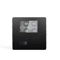 Boîte de remontoir de montre automatique sécurisée à 9 emplacements avec 3 serrures, en cuir microfibre vert foncé, écran tactile LCD et verrouillage par empreinte digitale
