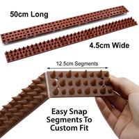 Lot de 10 griffes anti-oiseaux à profil bas 50 cm en plastique PP, anti-pigeons, faciles à découper sur mesure, pré-percées, étanches pour rebords de fenêtre, balcons et environnements urbains