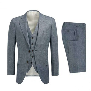 Trajes de Hombre Hechos a Medida MTM, <span class=keywords><strong>Traje</strong></span> de Hombre de Lana Ligera <span class=keywords><strong>Azul</strong></span>, <span class=keywords><strong>Traje</strong></span> de Hombre Hecho a Medida - Product Image 2