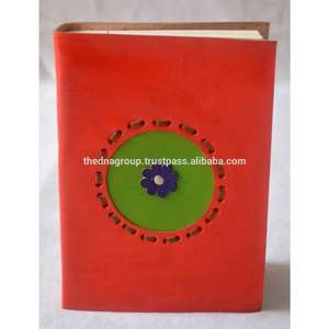 Wholesale Handmade vintage genuine <b>leather</b> Flower <b>diary</b> - Product Image 1