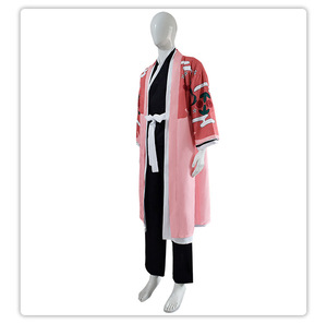 Disfraz de Cosplay de Anime Kyoraku Shunsui, Kimono Rosa, Atuendo de Shinigami Negro, Uniforme, Capa para Hombre, Guerra de Sangre de Mil Años - Product Image 2
