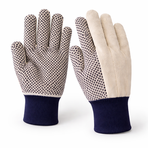 Gants de travail en toile robuste avec points en PVC sur la paume et les doigts, antidérapants, pour travaux mécaniques et de construction, Vietnam - Product Image 4