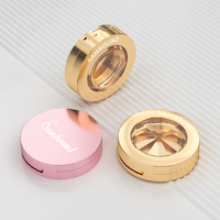 Bronzer duo poudre compacte emballages en plastique vides pour fard à joues 3gm palette d'emballage fard à joues avec miroir