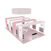 Stand d'exposition modulaire en plexiglas transparent 20x30, facile à assembler, vitrine de vente au détail, stand de salon professionnel