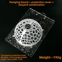 C223 Kit de montage de boule flottante de fougère Staghorn Protector Water Plant Flower Soil Cap Amovible Suspension Cover
