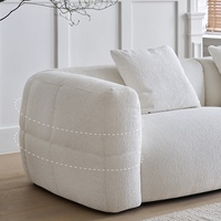 Canapé modulable Zayshine en velours blanc crème de luxe, style rétro français, 2 ou 3 places, pour salon, hôtel, canapé de loisirs en chenille, design de créateur