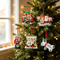 Breloque personnalisable en résine Grinch Couple - Pendentif décoratif de Noël pour arbre de Noël, décoration d'intérieur pour fans de films, ornements de Noël