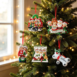 Adorno de Resina Personalizable con Figura del <span class=keywords><strong>Grinch</strong></span> en Pareja - Colgante Navideño para Árbol de Navidad, Decoración para el Hogar para Fanáticos de la Película, Adornos Navideños - Product Image 6