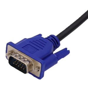 Кабель <span class=keywords><strong>VGA</strong></span> 15-контактный (штекер-штекер) для компьютера, 1м, с оптическим волокном, синий, в ПВХ-оболочке, с сердечником CCS, для стабильного подключения монитора, от прямого производителя, экономия - Product Image 2