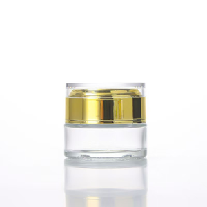 Botella Cosmética Transparente Esmerilada <span class=keywords><strong>de</strong></span> 15g 30g 50g 100g 50ml con Logotipo Personalizado, Botella <span class=keywords><strong>de</strong></span> Muestra Separada con Tapa Dorada Plateada - Product Image 1
