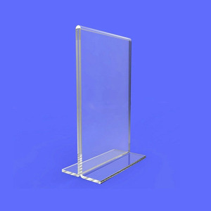 Bán Buôn Tùy Chỉnh T Hình Dạng Rõ Ràng Acrylic Bảng Lều Hiển Thị Chủ Lucite Khung Ảnh Đăng Đơn Chủ - Product Image 1