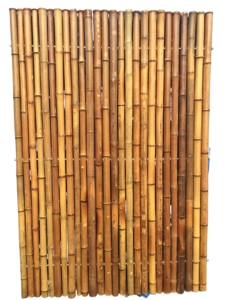 Panneau de clôture en bambou carbonisé brun, écologique, résistant à la décomposition, pour chantier et jardin - Product Image 6
