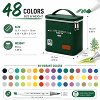 Ensemble de marqueurs à alcool à double pointe, 48, 60, 72 couleurs, marqueurs d'art à pointe large pour le dessin et la coloration à l'école
