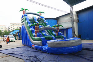 Tobogán Acuático Inflable Comercial para Adultos y Niños <span class=keywords><strong>2021</strong></span>, Tobogán Infantil con Palmera, Económico, con Piscina - Product Image 4