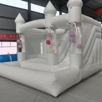 Nouvelle fête de maison de rebond gonflable extérieure intérieure blanche avec château de toboggan gonflable à ballon pour la fête