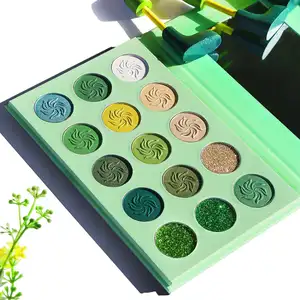 OEM-paleta de sombra de ojos púrpura para mujer, maquillaje cosmético de 15 colores, mate y brillante, pigmentado