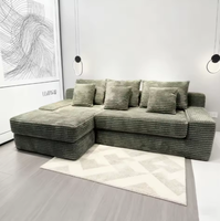 Sofá Cama Plegable en Forma de U de Dos Plazas, Moderno y de Lujo, en Terciopelo, Ajustable, Duradero, con Espuma Viscoelástica de Alta Densidad y Diseño Ecológico