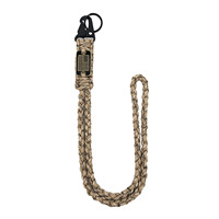 Porte-clés de collier de paracorde de prix usine, lanière forte tressée avec le drapeau fait sur commande
