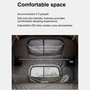 Tentes de toit pour voiture tout-terrain 4x4 en aluminium Wild Land, installation rapide, camping en plein air, SUV - Product Image 5