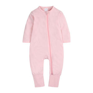 Combinaison en tissu de coton doux pour bébé pyjamas à pieds zippés pyjamas pour bébés filles garçons ensemble de pyjamas pour bébés avec mitaines - Product Image 4