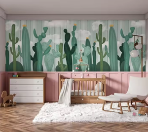 ไอเดียสินค้าใหม่ วอลเปเปอร์ลายหมีขั้วโลก <span class=keywords><strong>กระต่าย</strong></span> เห็ด ภาพติดผนังสำหรับตกแต่งห้องเด็ก - Product Image 5