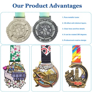 Fabricante de Medallas, Medallas Deportivas de Metal 3D al por Mayor, Medallas de Oro Personalizadas para Triatlón, Maratón y Carreras - Product Image 4