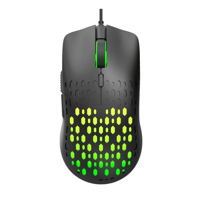 Meilleur prix le plus vendu 1.5m de longueur de câble HXSJ S500 3600DPI Souris filaire lumineuse colorée (noir)