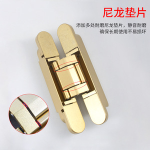 Bisagras Ocultas de 180 Grados de Aleación de Zinc de Alta Capacidad de Carga para Puertas de Madera y Puertas Plegables - Product Image 4