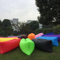 Sofá cama inflable de bolsillo para exteriores, colchón inflable portátil de inflado rápido para camping, festivales de música y reuniones familiares