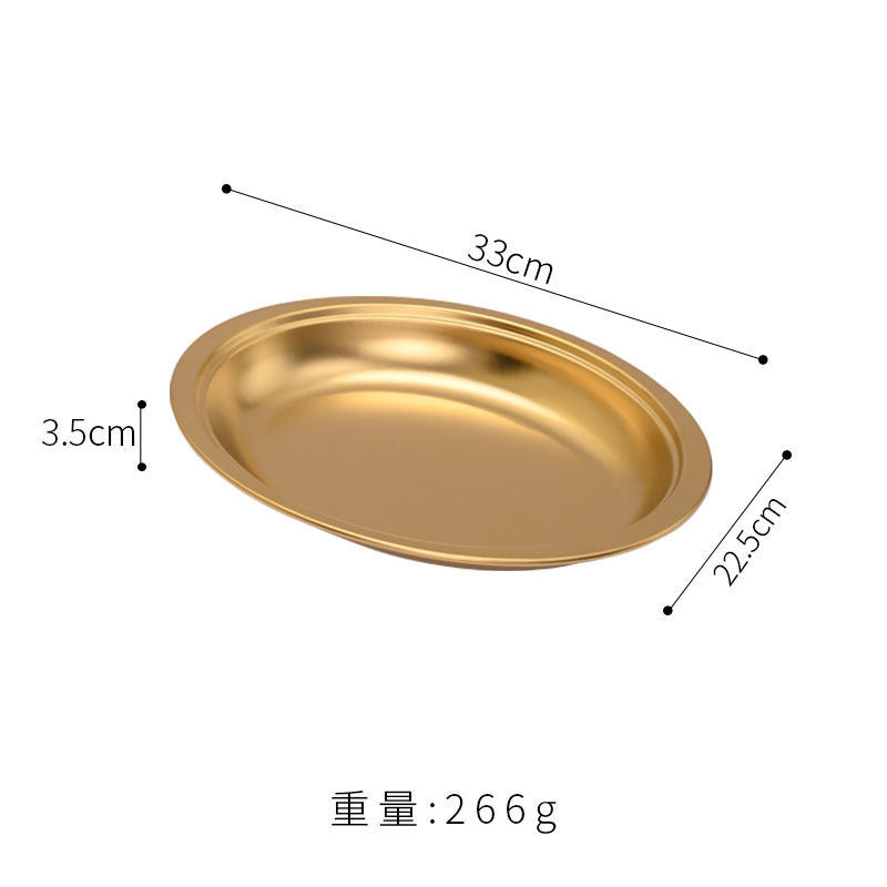 Plato de queso grande de 33*22 cm (dorado)