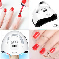 Lampu Pengering Kuku Profesional 57 LED Bulbs Sun X7 Max Pengering Cepat untuk Salon Gel Polish Nail Art dengan Timer Otomatis