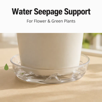 Soucoupe pour pot de plantes en plastique recyclable, soucoupe transparente pour pot de plantes