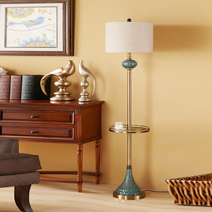 Nhà Khách Sạn Đứng Phong Cách Cổ Điển Ven Biển Màu Xanh Cổ Biển Phòng Khách Đèn Sàn - Product Image 3