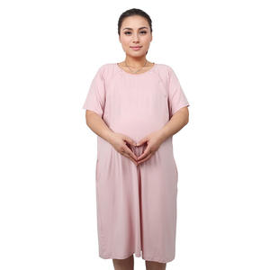 マタニティドレスパジャマモーダル労働と分娩ガウンエコフレンドリーな妊娠中の女性のナイトガウン母乳育児看護寝間着 - Product Image 2