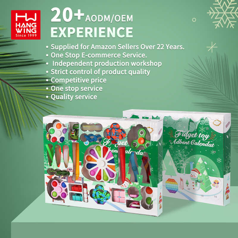 Kids Hot Christmas Education Decompression Toy Gifts Silicone Zappel spielzeug set Fidget Toys Set