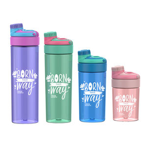 Botella de Agua Deportiva de Plástico al por Mayor con Pajita, Libre de BPA e Impermeable, Diseño Portátil, Múltiples Tamaños (14oz-32oz), Tapa con Mosquetón - Product Image 1