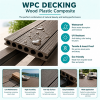 Plancher en bois composite antidérapant WPC pour terrasse de jardin