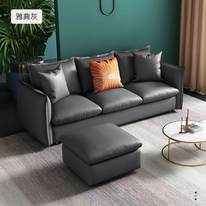 3 Positie Premium Italiaanse Ontwerp Synthetisch Lederen Sofa Set