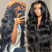 Peluca de Cabello Humano Virgen Vietnamita de 30-40 Pulgadas, con Frontal de Encaje HD 13x6, Sin Pegamento, para Mujeres, 100% Cabello Humano, Venta al Por Mayor