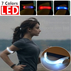 สายรัดแขนไฟ LED สำหรับกีฬากลางแจ้ง สายรัดนิรภัยเรืองแสง ปรับได้ ใช้สำหรับเดิน วิ่ง ขี่จักรยานในเวลากลางคืน - Product Image 3