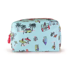 Özel yaz Bikini kılıfı pamuk ambalaj iç çamaşırı fermuarlı çanta su geçirmez tuval mayo çantası güzel baskılı