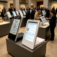 Terminal de punto de venta de autoservicio de 22 pulgadas con pantalla LCD y cámara para bar de café, sistema Android/Windows.