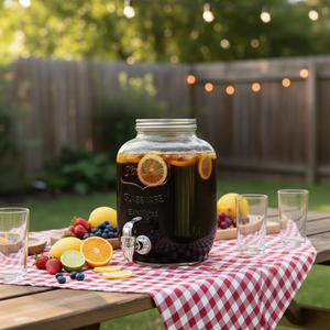 Caraffa in Vetro con Rubinetto e Valvola di Sfiato, Contenitore per Bevande Estive in Stile Nordico, per KTV, Buffet, Ristoranti e Uso Domestico - Product Image 3