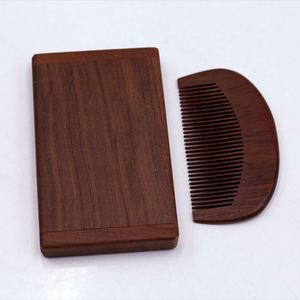 High Quality 2 in 1 Sandalwood Vintage <b>Foldable</b> Pocket Wooden Comb <b>Mirror</b> Set Travel - Product Image 3