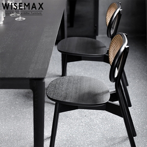 WISEMAX FURNITURE <span class=keywords><strong>Mobilier</strong></span> <span class=keywords><strong>de</strong></span> restaurant et d'hôtel au design français moderne, <span class=keywords><strong>chaises</strong></span> <span class=keywords><strong>de</strong></span> salle à manger en rotin, <span class=keywords><strong>chaises</strong></span> <span class=keywords><strong>de</strong></span> loisirs en bois massif - Product Image 4