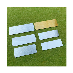 Rts thăng hoa nhôm văn phòng nameplates Bạc/Vàng Tên tấm trống kim loại <span class=keywords><strong>name</strong></span> tag nhãn cho DIY tên nơi 1x3 2x4 - Product Image 1