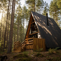 Cabane de luxe à structure en acier en forme de A, hôtel mobile préfabriqué, maison d'été modulaire, directement de l'usine