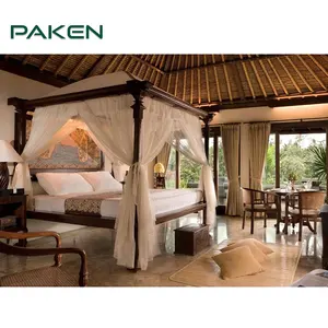 Bali Resorte Pantai Villa Set Kamar Tidur Kayu Raja Ukuran Tempat Tidur 5 Bintang Ruang Tamu Hotel Furniture